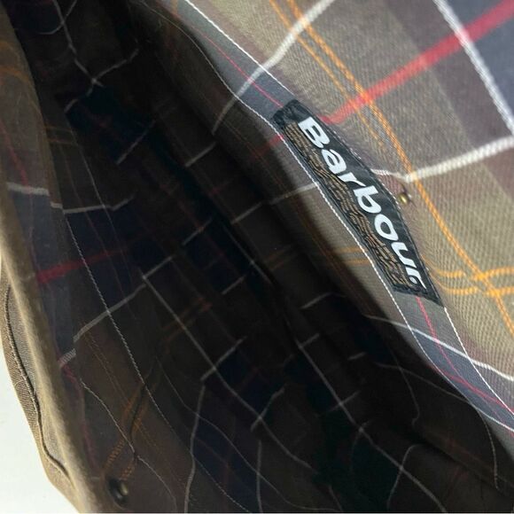 BARBOUR Wax Leather Tarras Bag Brown Messenger Bag Adjustable Strap UNISEX - Picture 5 of 7